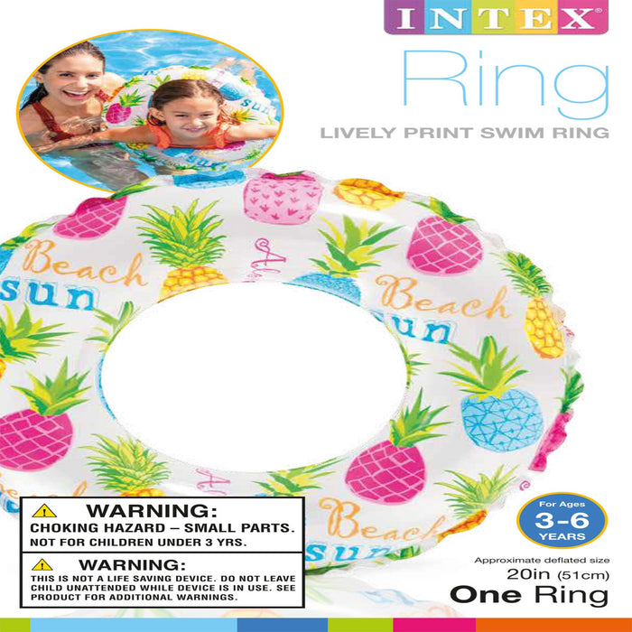 Lively Print Swim Ring Floats.