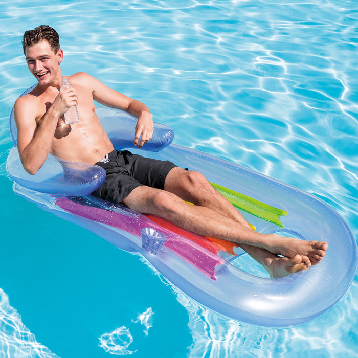 Intex King Kool Inflatable Lounge - Perfect for Pool, Beach, and Outdoor Relaxation