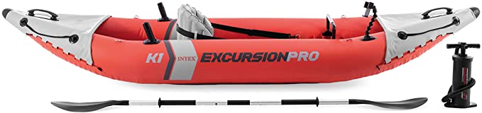 Intex Excursion Pro Single Person Inflatable Fishing Kayak - Durable, Comfortable, and Perfect for Your Next Fishing Adventure