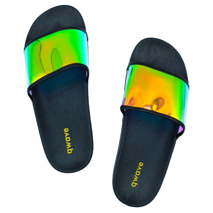 Qwave Ladies' Iridescent Slides.