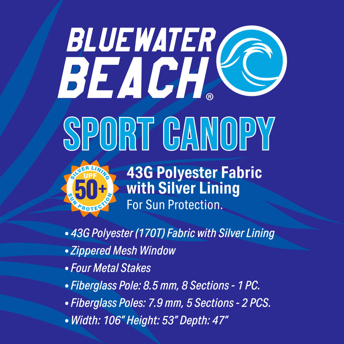 Bluewater Beach Outdoors Quick Cabana Beach Tent Sun Shelter