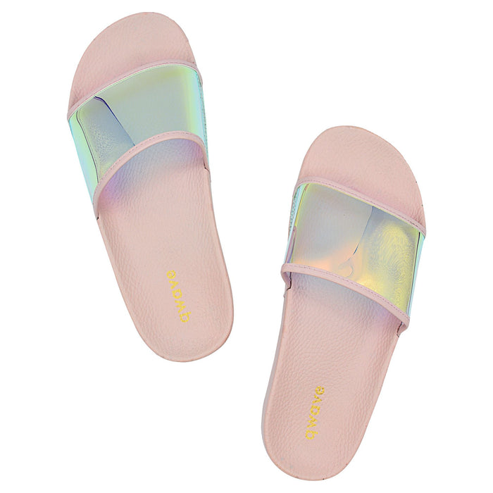 Qwave Ladies' Iridescent Slides.