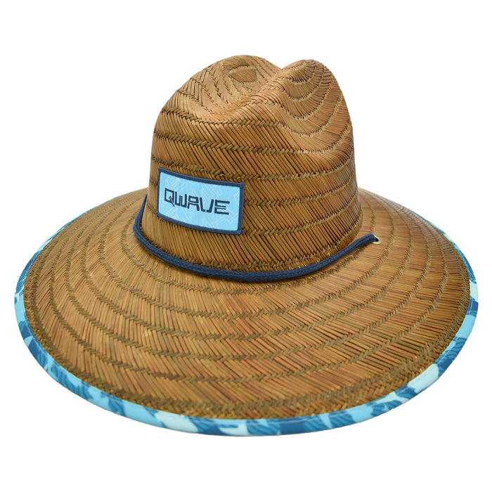 Qwave Men's Straw Lifeguard Hat - Aquafish Print