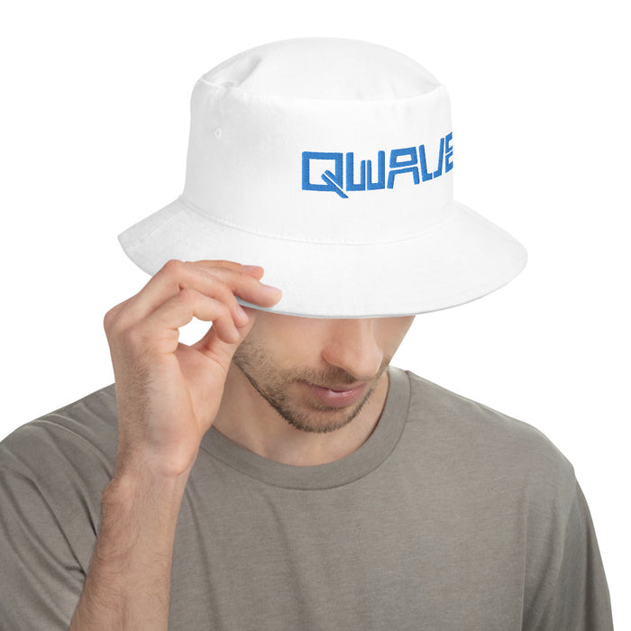 Qwave Bucket Hat (Blue Script)