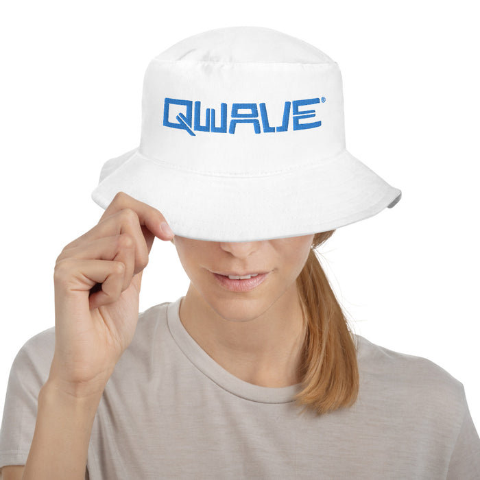 Qwave Bucket Hat (Blue Script)