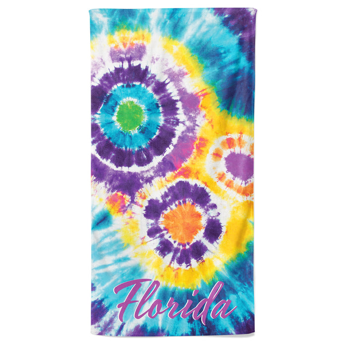 30X60 Cool Tie Dye Florida Towel