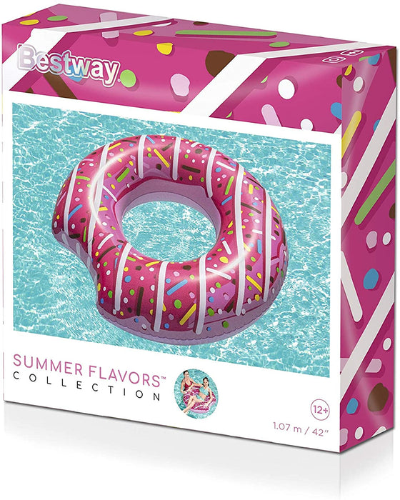 Bestway Inflatable Donut Swim Tube - Pool Floats for Kids and Adults - Water Party, River, Lake Inner Tube Floats with 2 Heavy Duty Handles