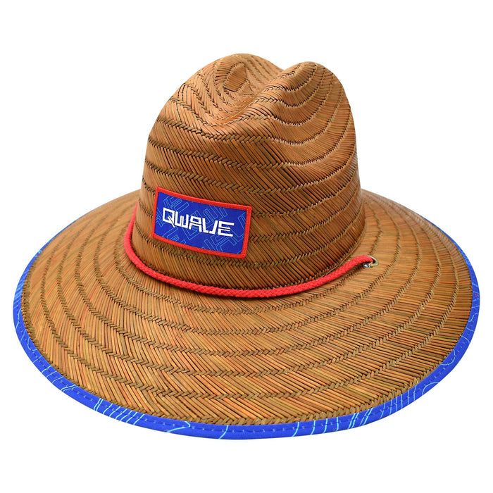 Qwave Men's Straw Lifeguard Hat - Topography Print