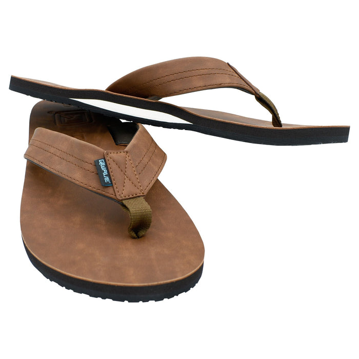 Qwave Men's Vegan Leather Sandals.