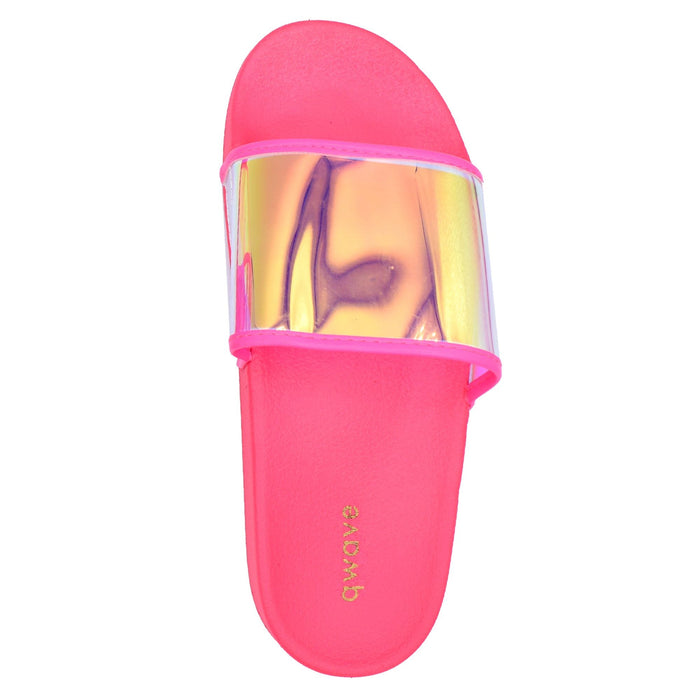 Qwave Ladies' Iridescent Slides.